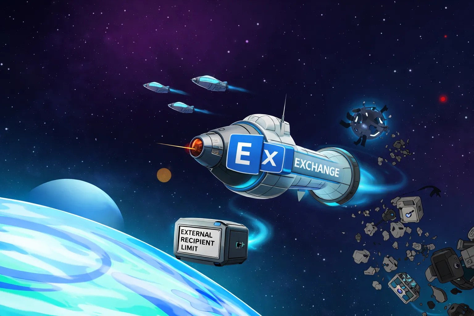 Exchange External Recipient Limit entfernt