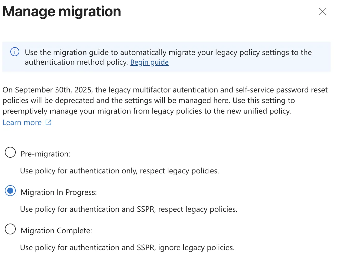 Manage Migration
