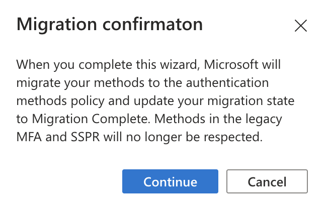 migration confirm